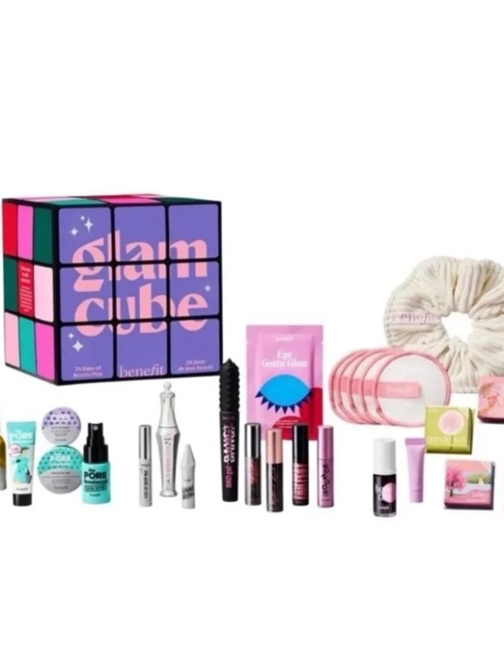Benefit Cosmetics Glam Cube 24 Day Makeup Advent Calendar Gift Set New
